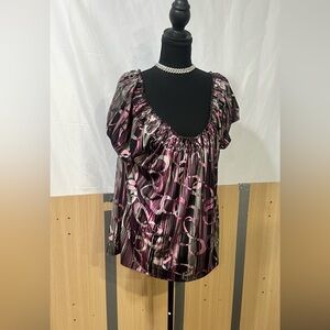 Carol Rose Pink and Black Blouse
